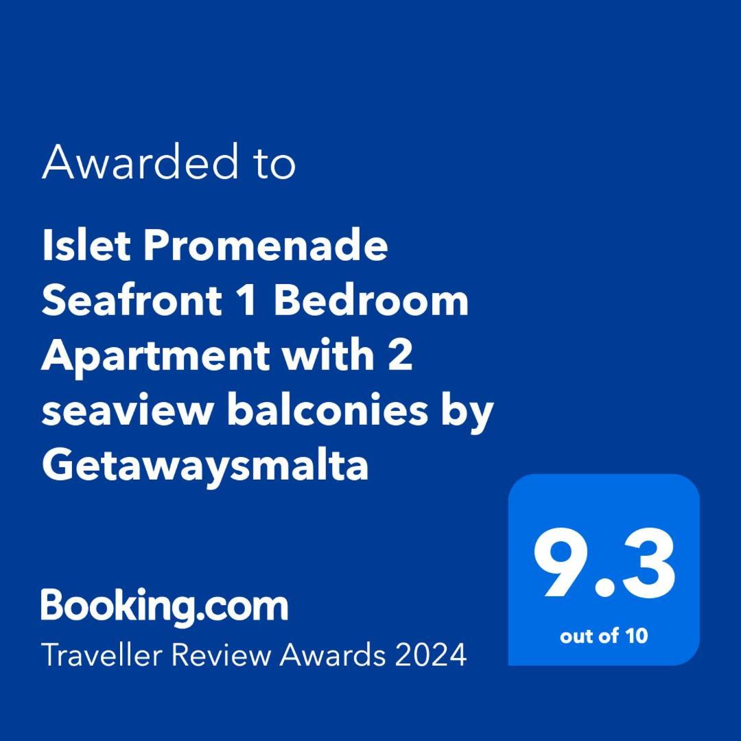 Islet Promenade Seafront 1 Bedroom Apartment With Sea View Balcony By Getawaysmalta St. Paul's Bay Exterior photo